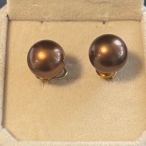 14K Pearl Stud Earings